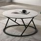 Furniture of America Verat 3-Piece Table Set in White and Black, , large