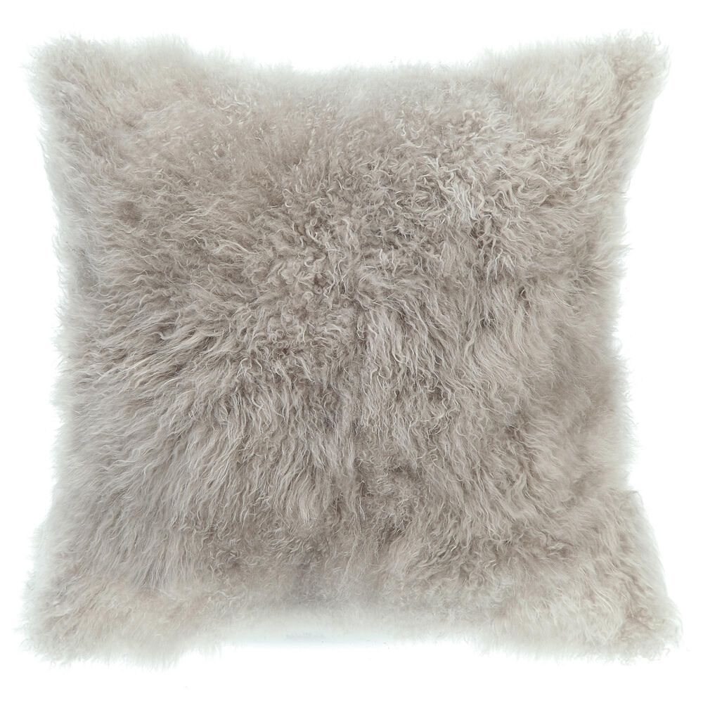 Moe's Home Collection Cashmere Fur Pillow in Grey, , large
