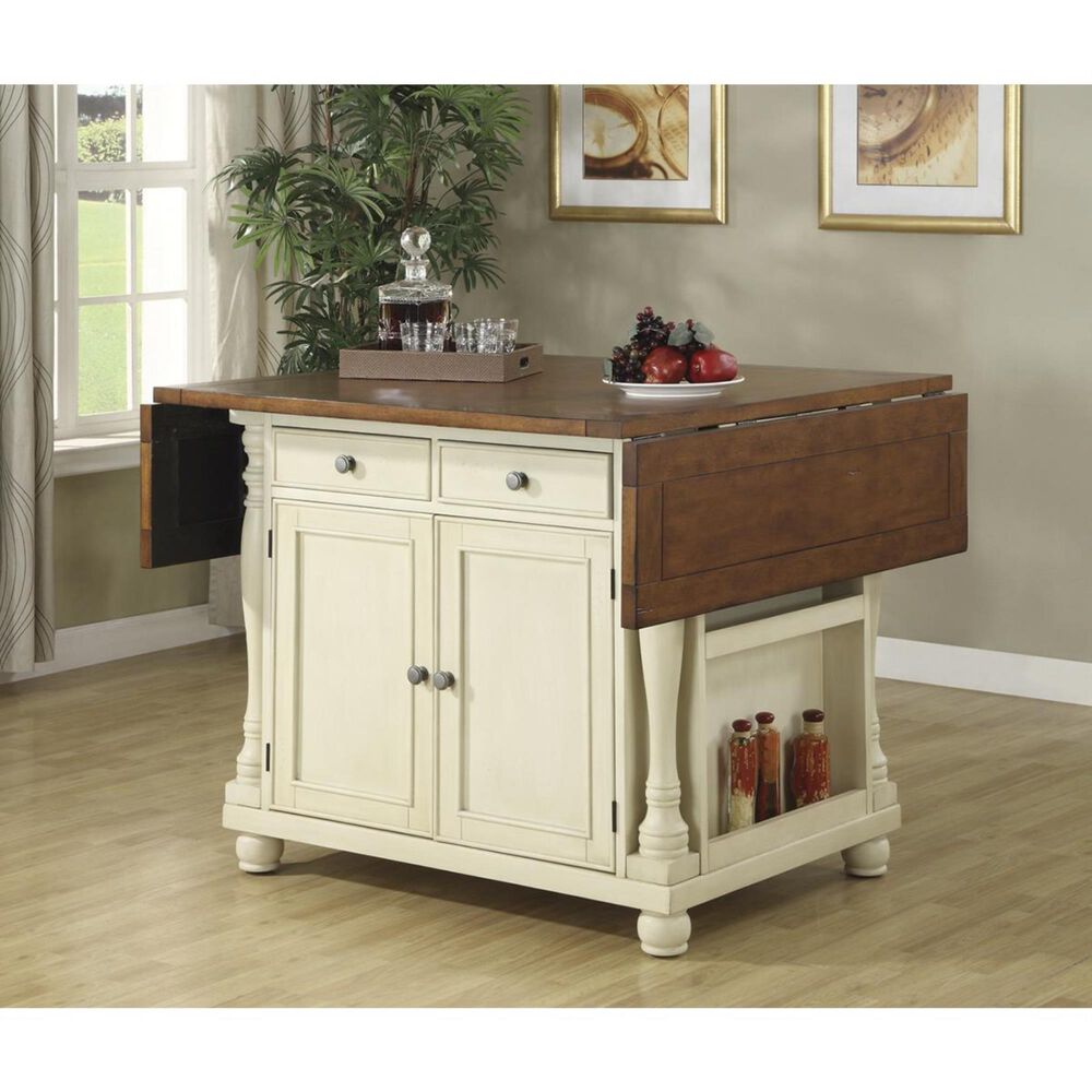 Pacific Landing Two-Tone Kitchen Island, , large