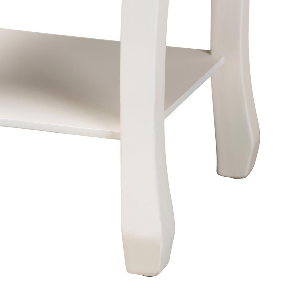 Baxton Studio Gabrielle 2-Drawer End Table in White, , large