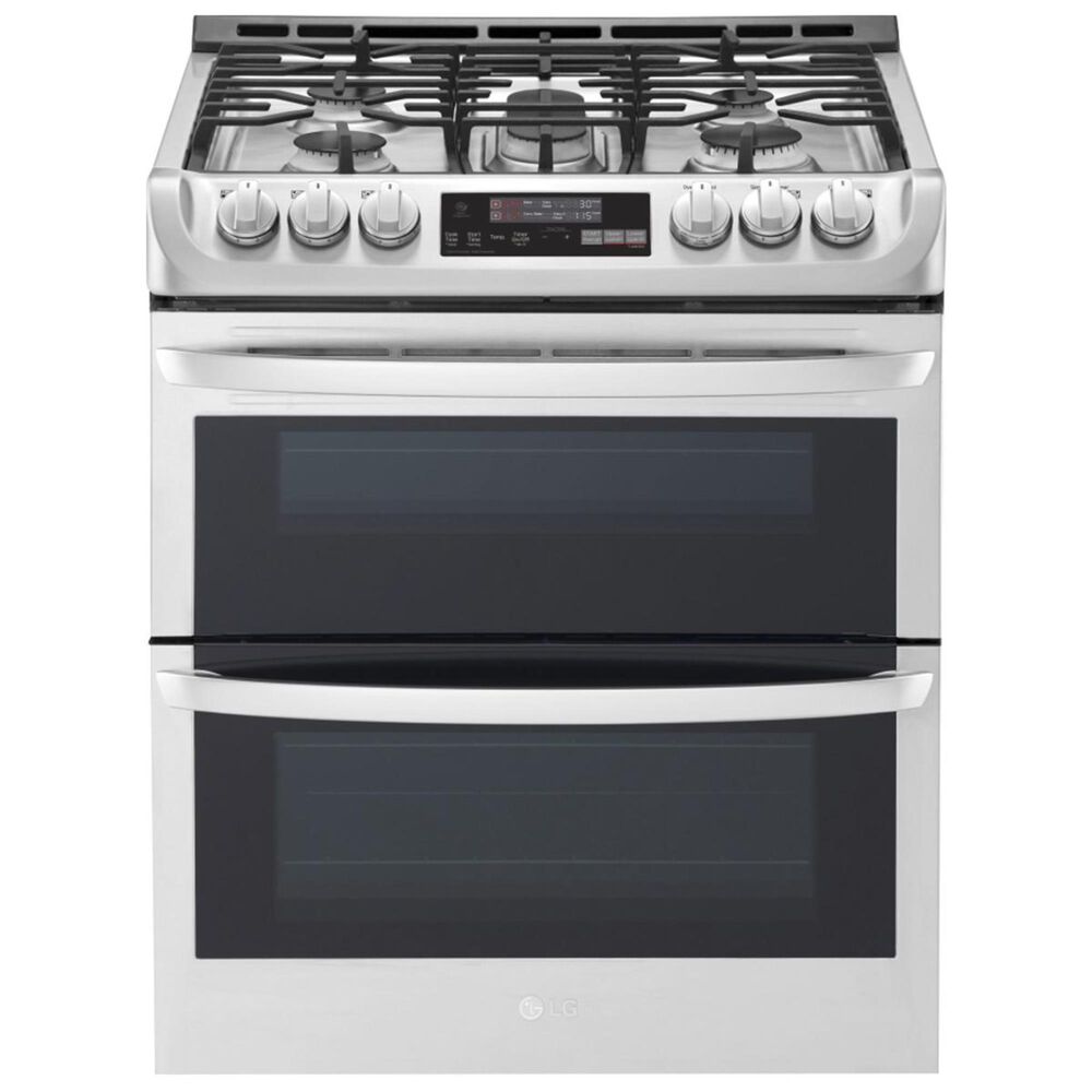 LG 6.9 Cu. Ft. Gas Double Oven Slide-In Convection Range EasyClean in Stainless Steel, , large
