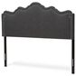 Baxton Studio Nadeen Full Upholstered Headboard in Dark Grey, , large