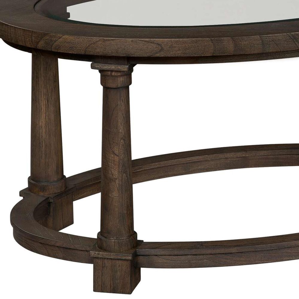 Hekman Linwood Oval Coffee Table in Brown, , large