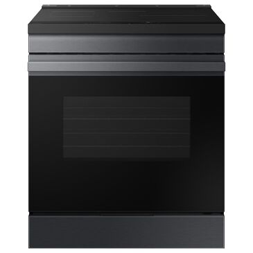 Samsung Bespoke Bespoke 6.3 Cu. Ft. Smart Slide-In Electric Induction Range with Anti-Scratch Glass Cooktop in Matte Black Steel, , large