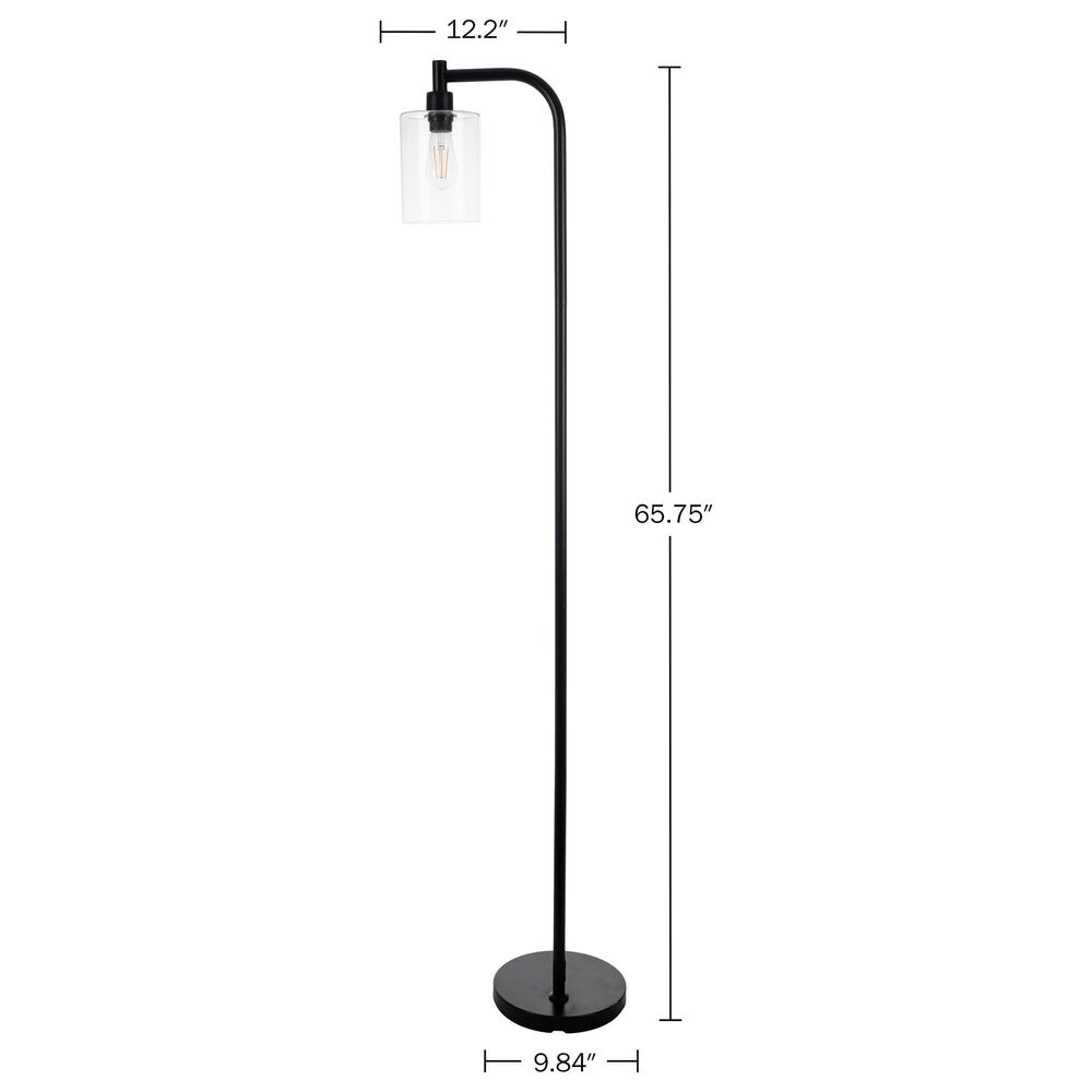 Timberlake 65" Modern Floor Lamp with LED Edison Bulb in Black, , large