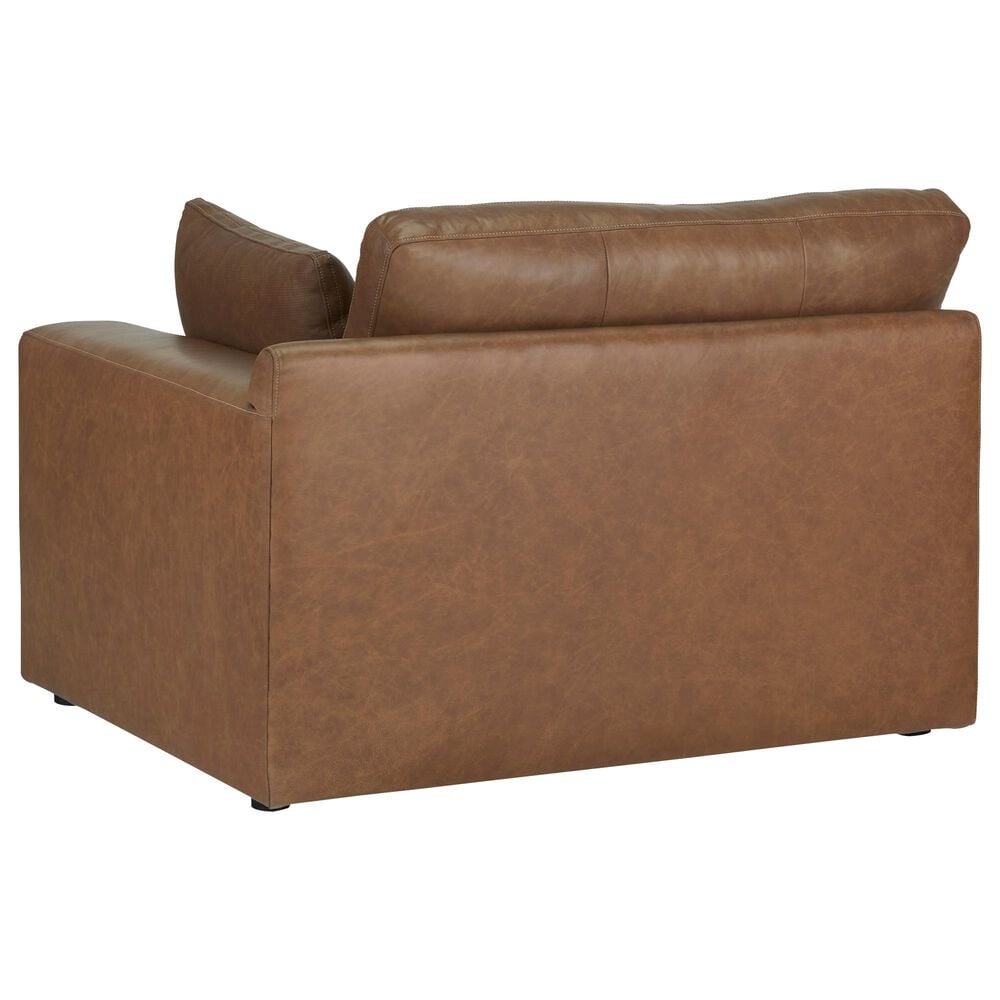 Ashley Emilia 4-Piece Stationary Reversible Sectional Sofa with Ottoman in Caramel, , large