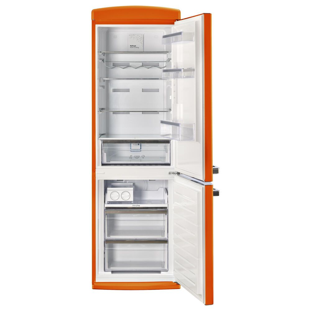 Unique Appliances Classic Retro 12 Cu. Ft. Bottom Freezer Regfrigerator In Creamsicle Orange, , large