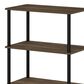 HOMLUX Turn-N-Tube 4-Tier Kitchen Storage Cart in Columbia Walnut and Black, , large