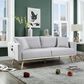 HOMLUX 75" Stationary Sofa with USB Ports in Light Gray, , large