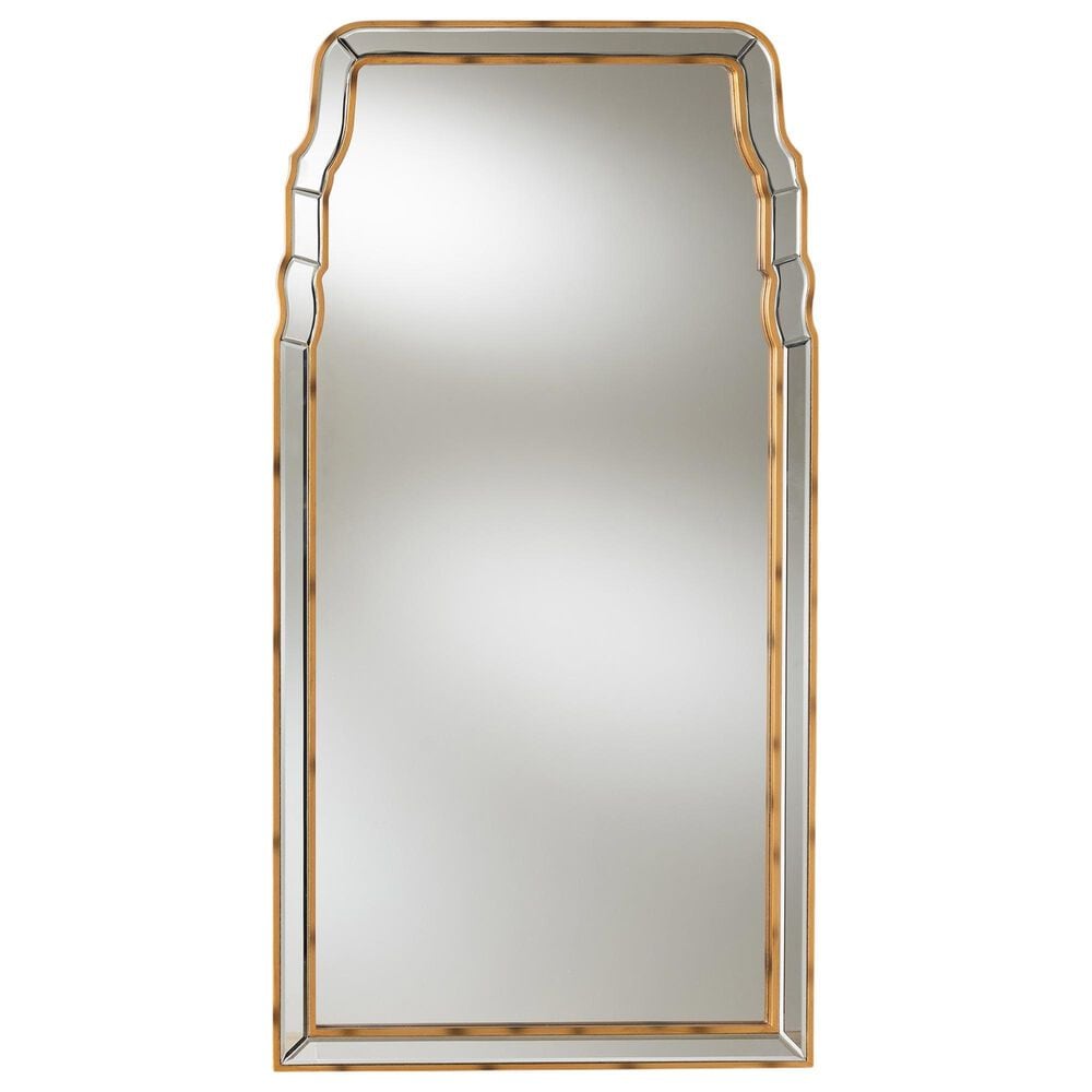Baxton Studio Alice Accent Wall Mirror in Antique Gold, , large