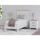 Ashley Linnocreek 2-Drawer Nightstand in White and Warm Brown, , large