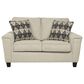 Ashley Abinger Stationary Sofa and Loveseat Set in Natural, , large