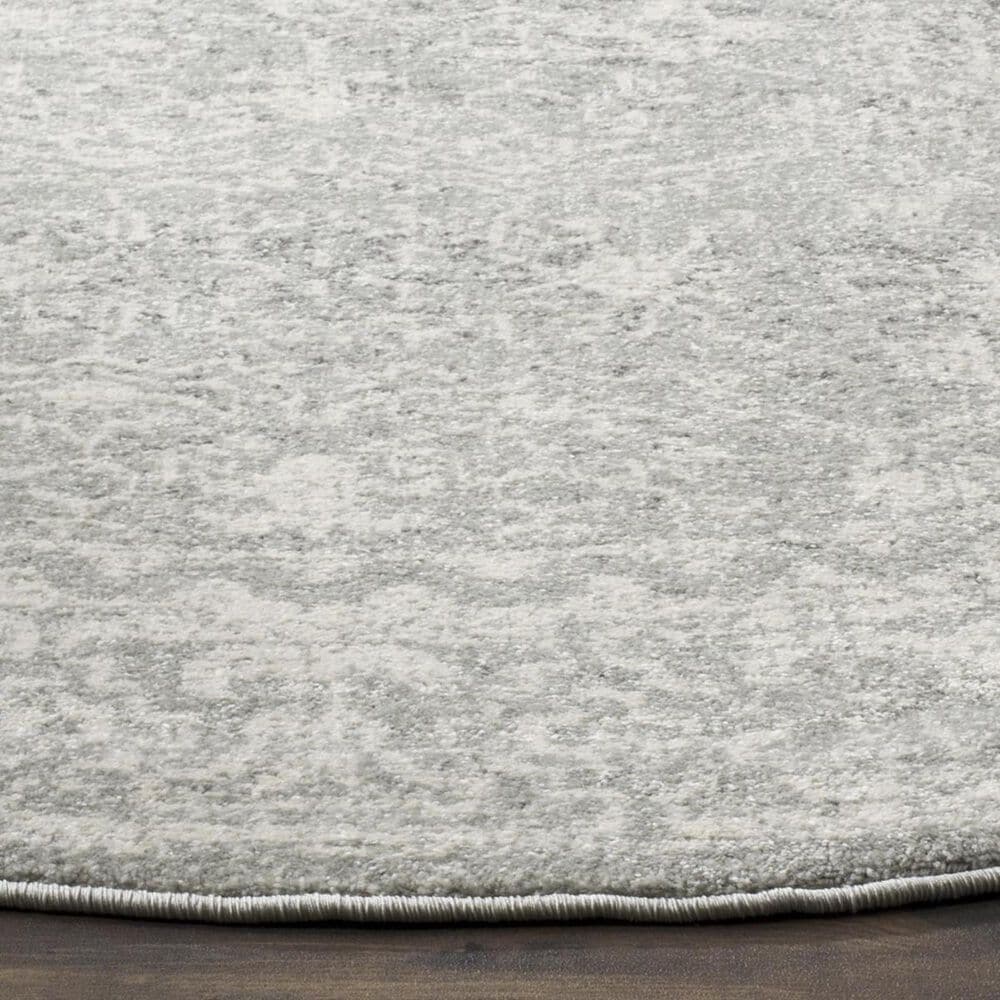Safavieh Evoke EVK270Z-5R 5&#39;1&quot; Round Silver/Ivory Area Rug, , large