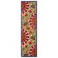 Nourison Aloha Floral 2" x 6" Red and Multicolor Indoor/Outdoor Runner, , large