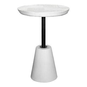 Moe"s Home Collection Foundation Patio Accent Table in White, , large