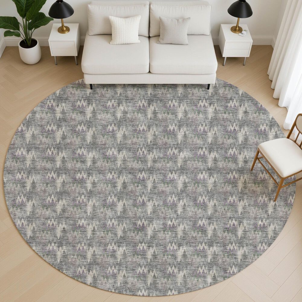 Dalyn Rug Company Soft Essentials Pewter 8' Round Area Rug, , large