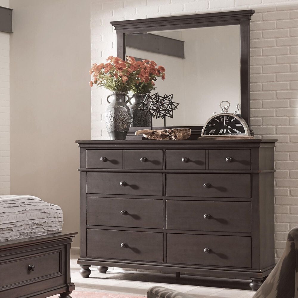 Riva Ridge Oxford Landscape Mirror in Peppercorn, , large