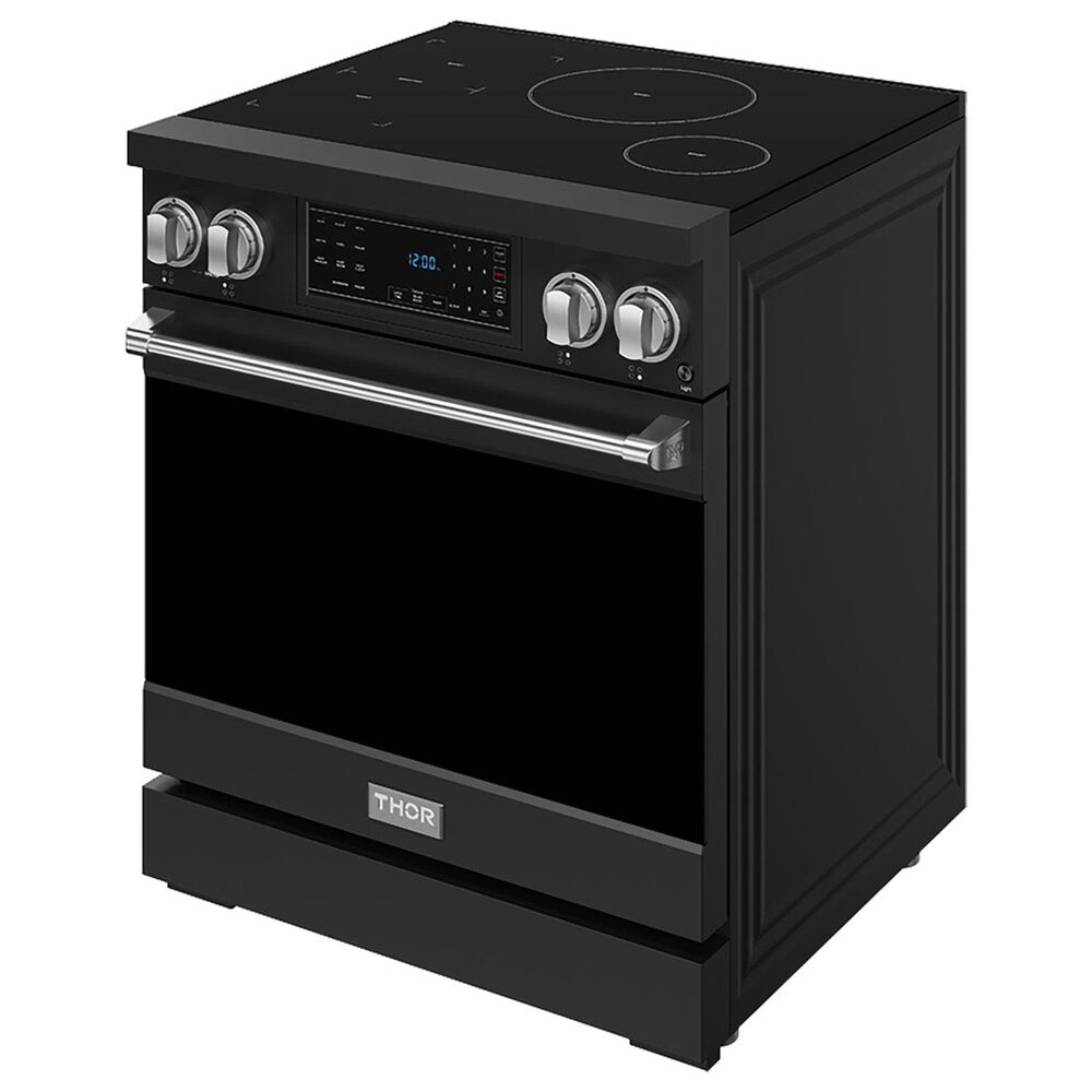 Thor Kitchen Gordon Ramsay 4.8 Cu. Ft. Professional Induction Range with Stainless Steel Handle Kit in Black, , large
