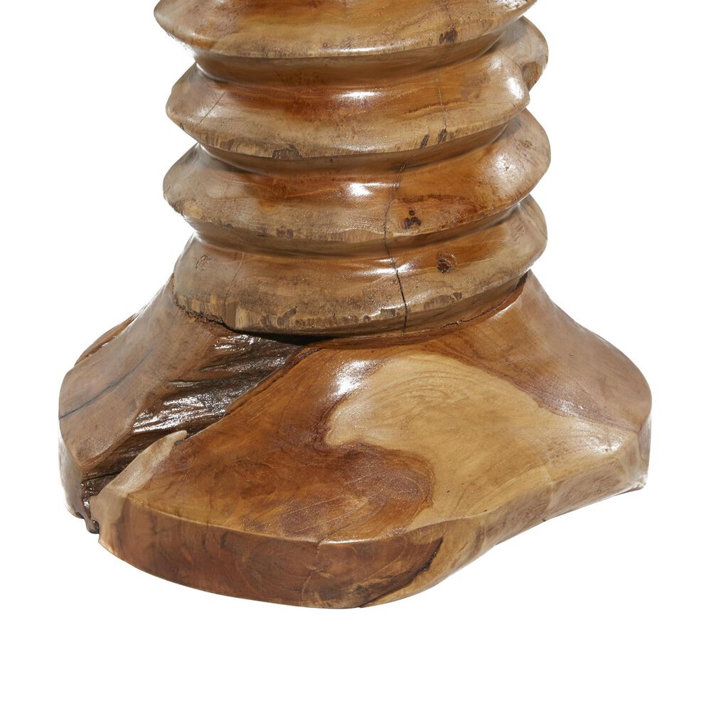 Maple and Jade Handmade Live Edge Accent End Table in Brown, , large