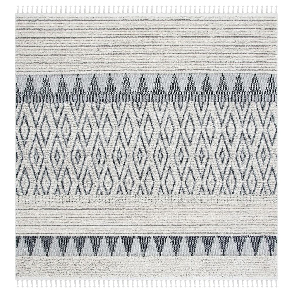 Safavieh Marrakesh MRK519B 6"7" Square Ivory and Blue Area Rug, , large