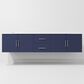 Lexora Home Geneva 80" Double Bathroom Vanity in Navy Blue with 2 cm White Cultured Marble Top and Rectangular Sinks, , large