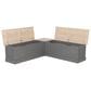 Linon Home Decor Tobin Backless Nook in Grey and Maple, , large