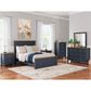 Ashley Landocken Dresser Mirror in Dark Slate Blue and Light Brown, , large