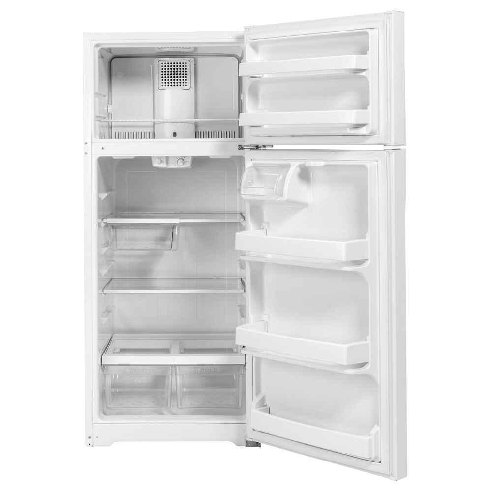 GE Appliances 17.5 Cu. Ft. Freestanding Top Freezer Refrigerator in White, , large