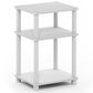 HOMLUX 3-Tier End Table in White, , large