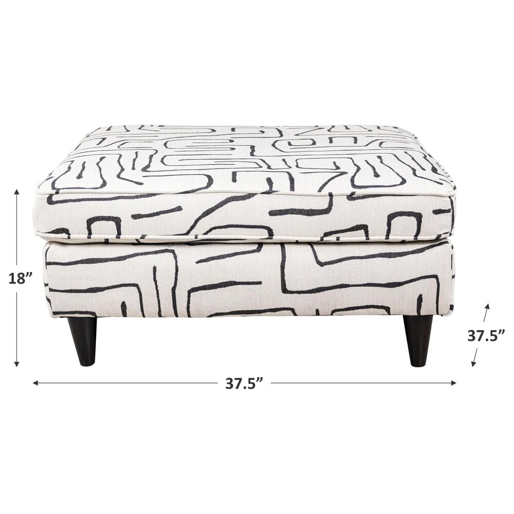 Xenia Cocktail Ottoman in Fossil Ebony, , large