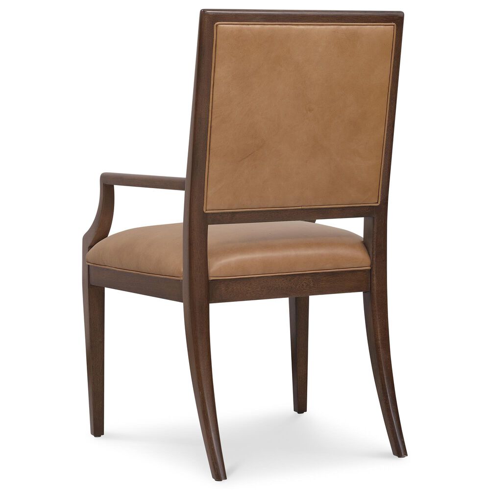 Hooker Furniture Archives Arm Chair with Dark Blond Upholstered in Classic Walnut, , large