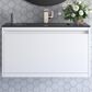James Martin Mantova 35.4" Single Mounted Bathroom Vanity in Glossy White with 2 cm Charcoal Black Resin Countertop and Rectangular Sink, , large