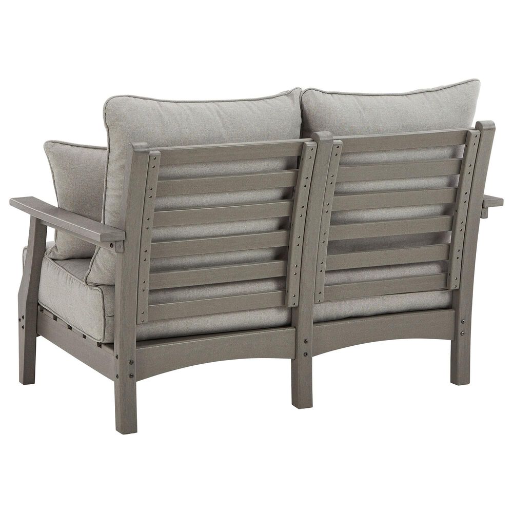 Signature Design by Ashley Visola Stationary Loveseat with Cushion in Gray, , large