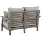 Signature Design by Ashley Visola Stationary Loveseat with Cushion in Gray, , large