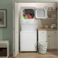 GE Appliances 27" Spacemaker Stack Washer With Electric Dryer in White, , large