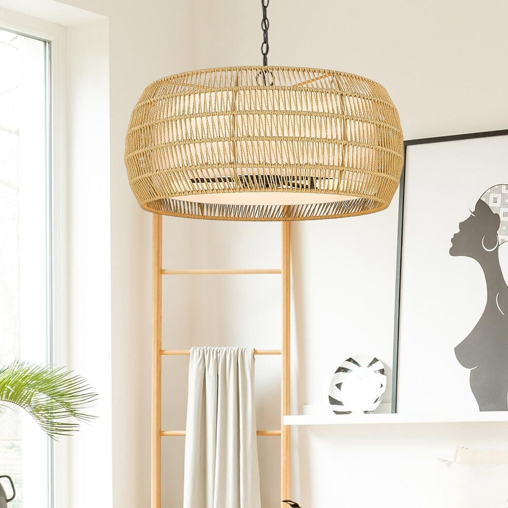 Golden Lighting Everly 6-Light Chandelier in Matte Black, , large
