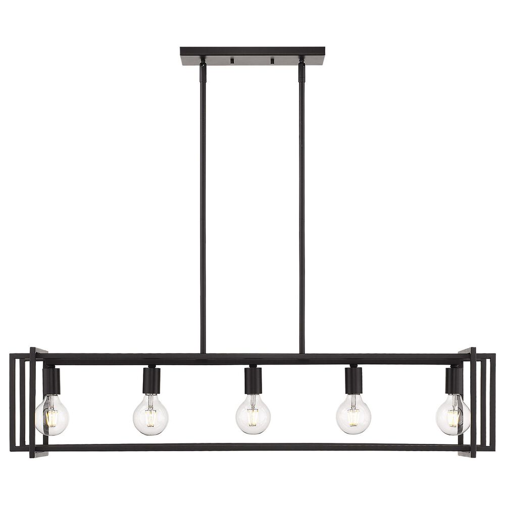 Golden Lighting Tribeca 5-Light Linear Pendant in Matte Black, , large