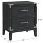 Hawthorne Furniture Laguna 2 Drawer Nightstand in Weathered Steel Slate, , large