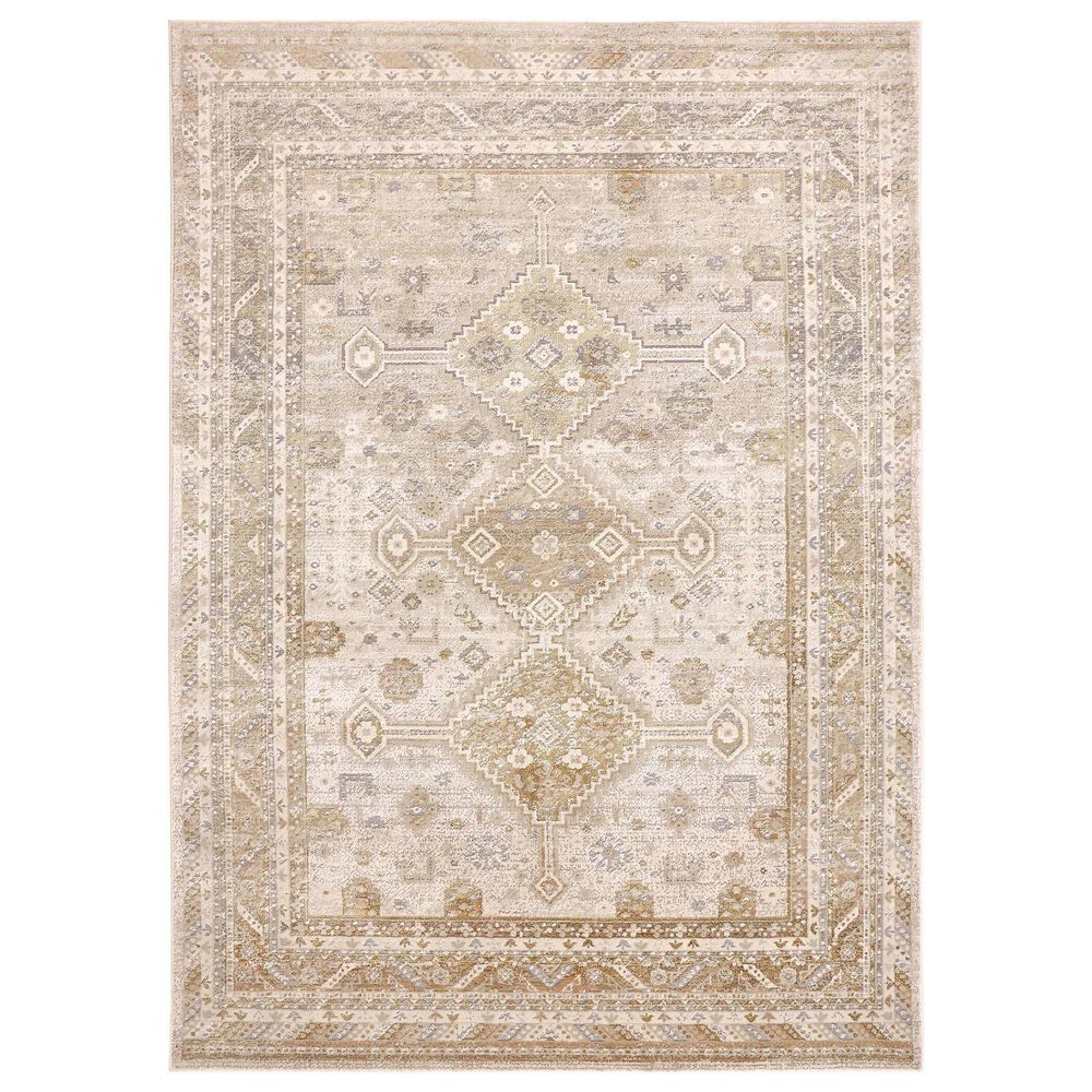 Feizy Aura 3738F 3"11" x 6" Gold and Ivory Area Rug, , large