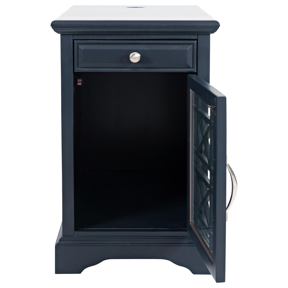 Waltham Craftsman Power Chairside Table in Navy Blue, , large