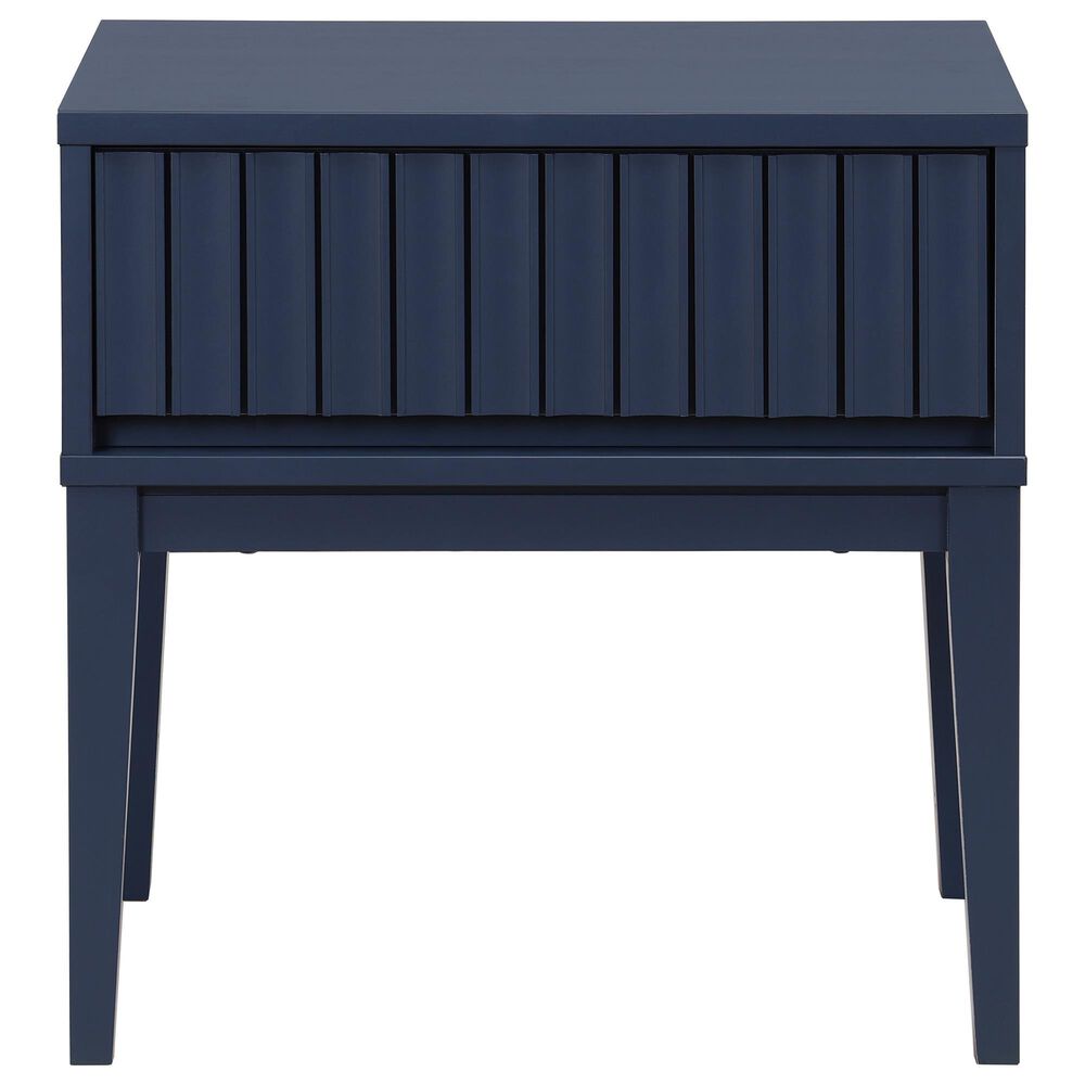 Safavieh Fidia 1-Drawer Nightstand in Navy Blue, , large