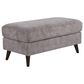 LumiSource Carly Bench Ottoman in Pewter, , large