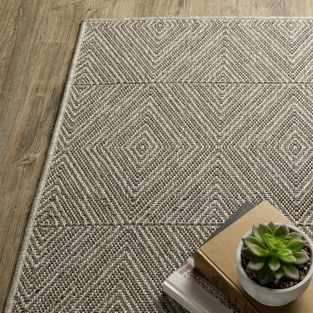 Oriental Weavers Caicos CA08A 7&#39;10&quot; x 10&#39; Grey Area Rug, , large