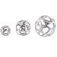 Maple and Jade 3-Piece Abstract Cutout Orb Decorative Sculpture Set in Silver, , large