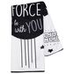 Lambs and Ivy Star Wars Millennium Falcon Soft Sherpa Baby Blanket in Black and White, , large