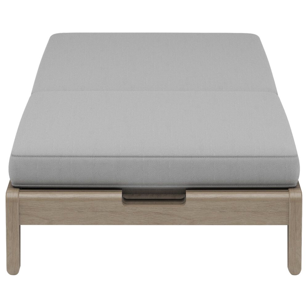 Homestyles Sustain Patio Chaise Lounge with Gray Cushion in Stain Brown, , large