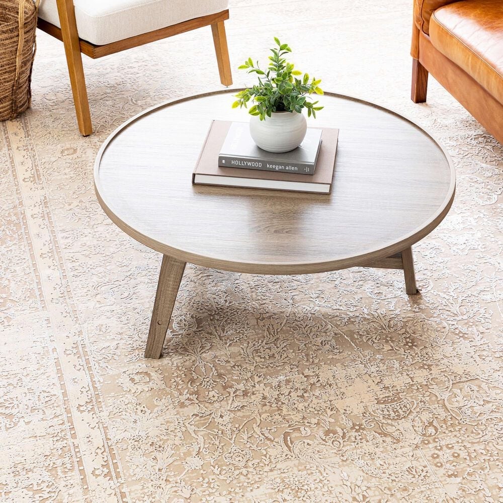 Karastan Tryst R1084 8' X 11' Vinci Cream 8' x 11' Area Rug, , large