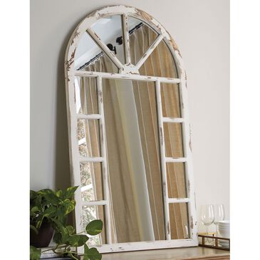 Signature Design by Ashley Divakar Accent Mirror in Antique White, , large