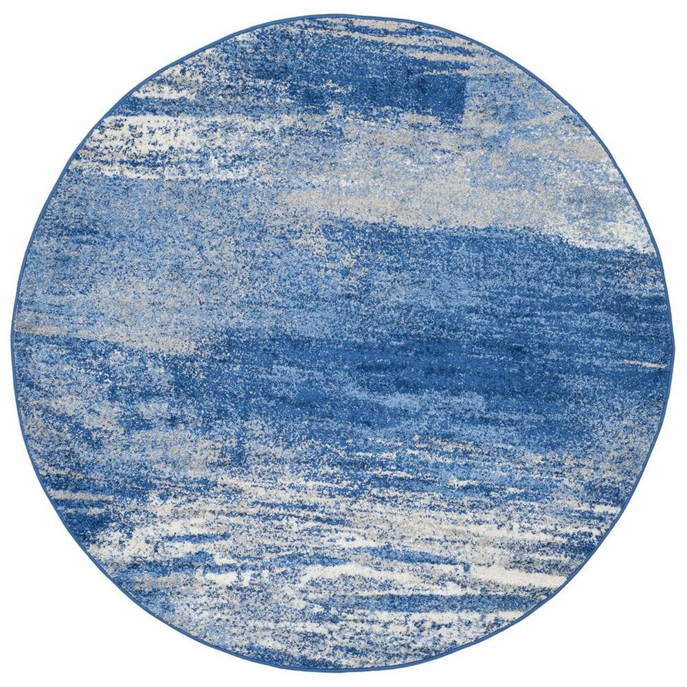 Safavieh Adirondack ADR112F-10R 10" x 10"  Silver/Blue Round Rug, , large