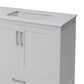 Lexora Home Jacques 80" Double Bathroom Vanity in White with 2 cm White Quartz Top and Rectangular Sinks, , large